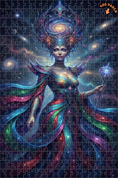 Teona Ahşap لوحة فنية حديثة بمظهر الزيتية لملكة الكون، لغز خشبي بإطار مزدوج ا...