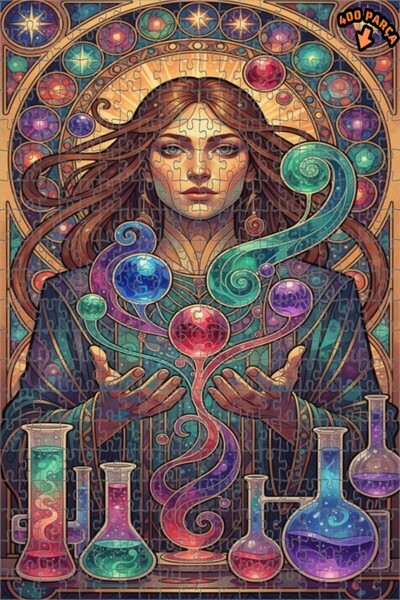 Teona Ahşap لغز خشبي مؤطر بطبقتين بمظهر فني مائي لامرأة علمية غامضة 400 قطعة ...