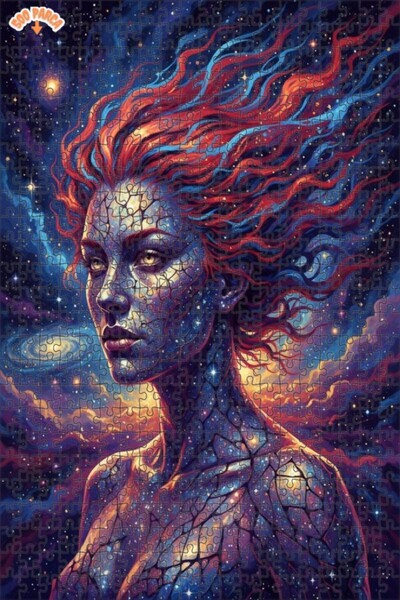 Teona Ahşap لغز خشبي بإطار مزدوج الطبقات بمظهر لوحة زيتية لصورة ظلية لامرأة ك...