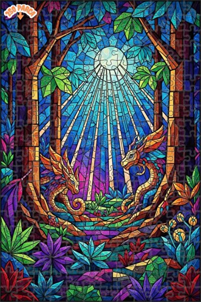 Teona Ahşap لغز خشبي بإطار مزدوج الطبقات من ديرما فن، 50 قطعة، 15×25