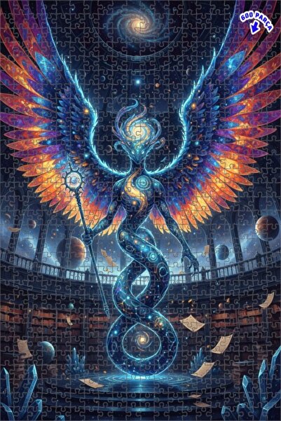 Teona Ahşap لغز خشبي مؤطر بطبقتين من مكتبة الملاك الفلكية الكونية 600 قطعة 50×35