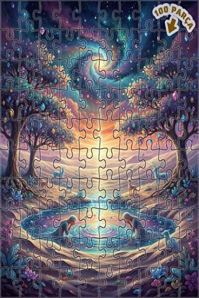 Teona Ahşap لغز خشبي بإطار مزدوج الطبقات من ستار دوستور، 100 قطعة، 25×25