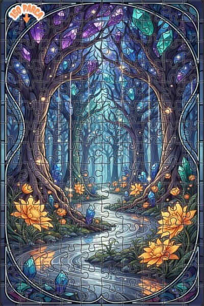 Teona Ahşap لغز خشبي بإطار مزدوج الطبقات من كريستال أورمان نهر، 150 قطعة، 20×30