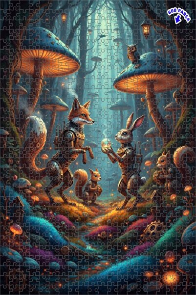 Teona Ahşap لغز خشبي بإطار مزدوج الطبقات بتصميم روبوت ستيمبانك من حكاية الغاب...