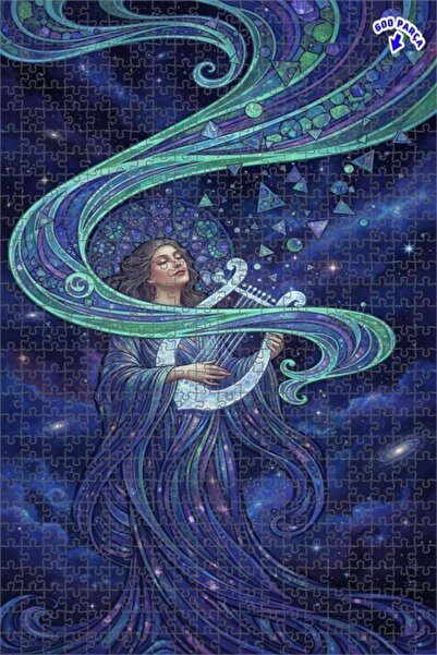 Teona Ahşap لغز خشبي بتصميم فني يشبه اللوحة الزيتية لموسيقى اللانهاية، 600 قط...