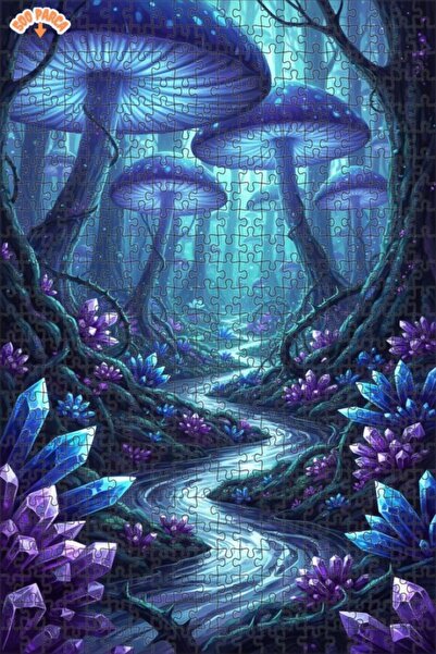 Teona Ahşap لغز خشبي سحري على شكل غابة كريستالية، لغز خشبي بإطار مزدوج الطبقا...