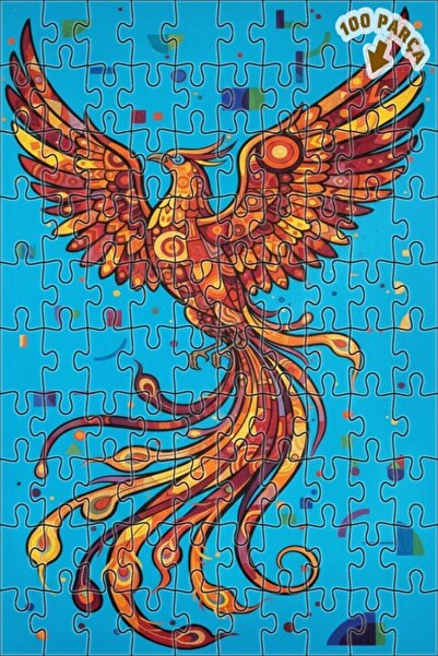 Teona Ahşap لوحة فنية حديثة على شكل طائر الفينيق الزمردي بمظهر الزيت، لغز خشب...