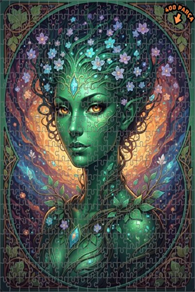 Teona Ahşap لغز خشبي بإطار مزدوج الطبقات بمظهر لوحة زيتية يشبه الجنة الخضراء،...