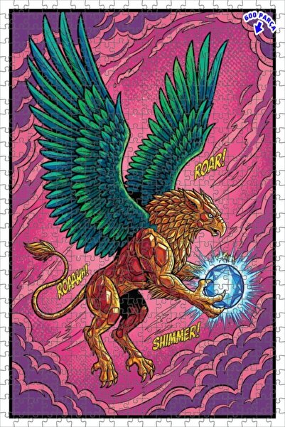 Teona Ahşap لغز خشبي مؤطر من طابقين بتصميم كرتوني مستوحى من الأساطير، 600 قطع...