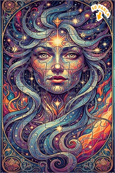 Teona Ahşap لغز خشبي بإطار مزدوج الطبقات بمظهر ألوان مائية لامعة للنساء من جا...