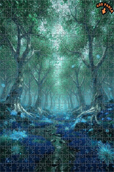 Teona Ahşap لغز خشبي مؤطر بطبقتين من مسار الغابة الغامضة 400 قطعة 35×35