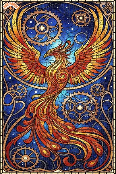 Teona Ahşap لغز خشبي من ماركة ماجيكال إميرالد فينيكس آرت مطبوع مكون من 500 قط...