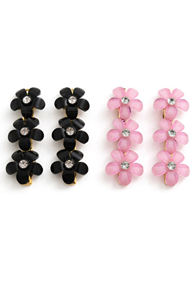 MakeWell Agrafe de păr Rengarek cu flori de lotus și design floral cu piatră ...