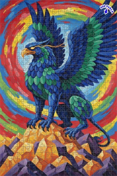 Teona Ahşap لوحة زيتية لـ "ميستيك جريفين" الكائن الأسطوري، لوحة خشبية مؤطرة ب...