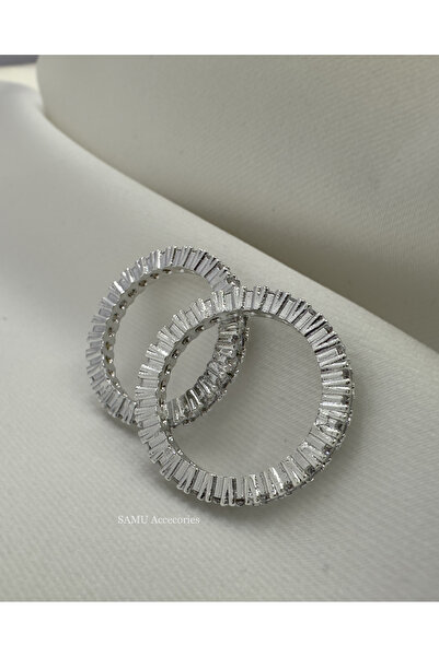 Samu Accessories Tamtur Sıra Taşlı Çelik Yüzük - Silver Full Eternity