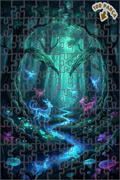 Teona Ahşap لغز خشبي مؤطر بطبقتين من فنون الغابة السحرية والغزلان والنفلات ال...