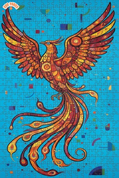 Teona Ahşap لوحة فنية حديثة على شكل طائر الفينيق الزمردي بمظهر الزيت، لغز خشب...