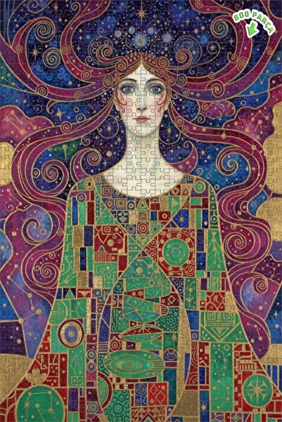 Teona Ahşap لغز خشبي بإطار مزدوج الطبقات بمظهر لوحة زيتية للمرأة الكونية 800 ...