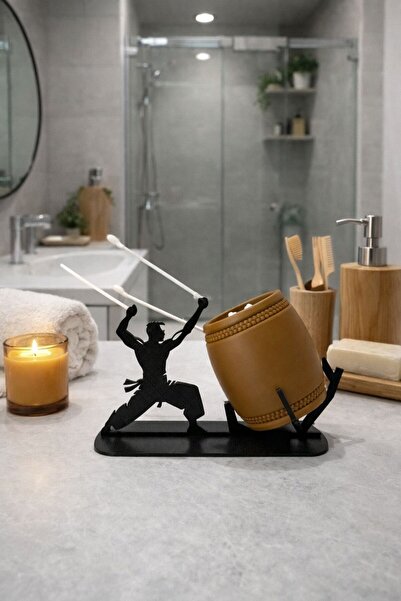 NOVATECH İNOVASYON Samuray Figürlü Dekoratif Kulak Çubuğu Tutucu Dekoratif & ...