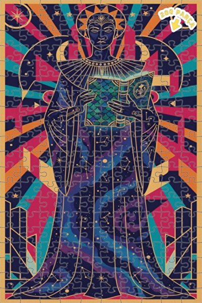 Teona Ahşap لغز خشبي بإطار ذو طابقين بتصميم عصري بمظهر لوحة زيتية يصور حكمة ا...