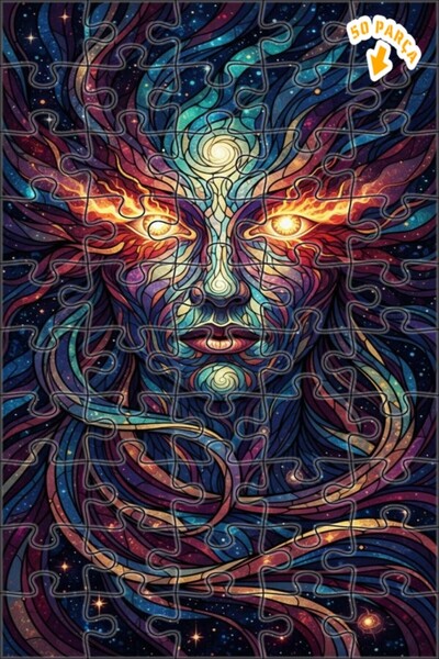 Teona Ahşap لغز خشبي بإطار ذو طبقتين بمظهر فسيفساء الروح الكونية 50 قطعة 15x25