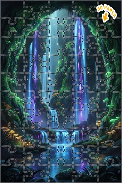 Teona Ahşap ألغاز خشبية مغطاة بإطار على شكل شلالات كريستالية غامضة مكونة من ط...