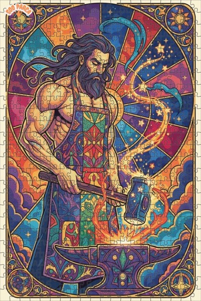 Teona Ahşap لغز خشبي مؤطر بطبقتين من ديميرشي تانري، فن أسطوري، 500 قطعة، 50×30