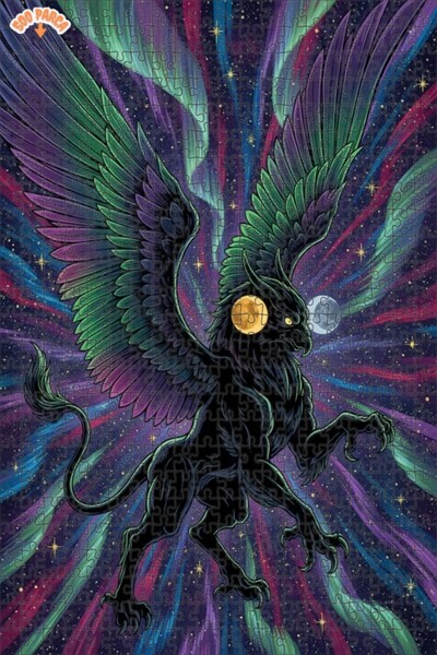 Teona Ahşap لغز خشبي مؤطر بطبقتين بمظهر لوحة زيتية مطبوعة على شكل سديم الغريف...