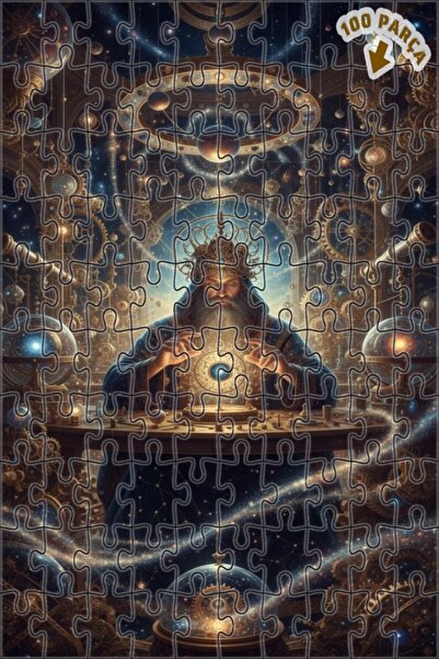 Teona Ahşap لغز خشبي مغلف بطبقة مزدوجة من غيزيملي بيلج 100 قطعة 25×25