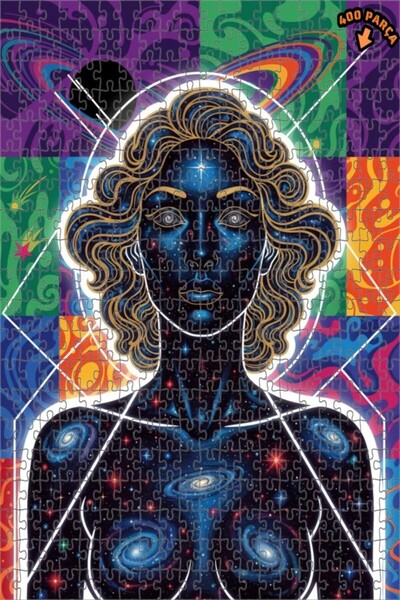 Teona Ahşap لغز خشبي مؤطر بطبقتين بنمط فني تجريدي للإلهة الكونية 400 قطعة 35×35