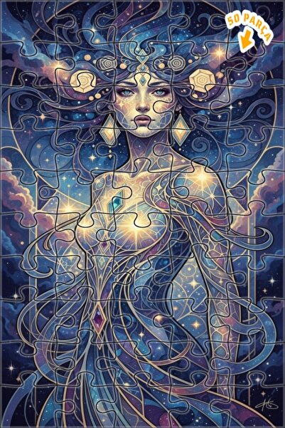 Teona Ahşap لغز خشبي بمظهر الألوان المائية من كوزميك بيوتي 50 قطعة 15×25