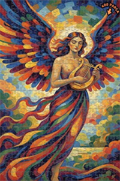 Teona Ahşap لغز خشبي مؤطر بطبقتين بتصميم لوحة زيتية لموسيقى سماك الملك، 400 ق...