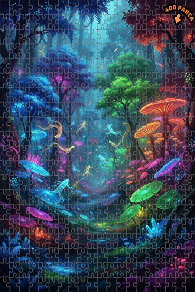 Teona Ahşap لغز خشبي مؤطر بطبقتين بمظهر لوحة زيتية لجنية الغابة السحرية 400 ق...