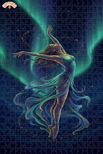 Teona Ahşap لغز خشبي بإطار مزدوج الطبقات من أورورا دانسر 500 قطعة 50x30