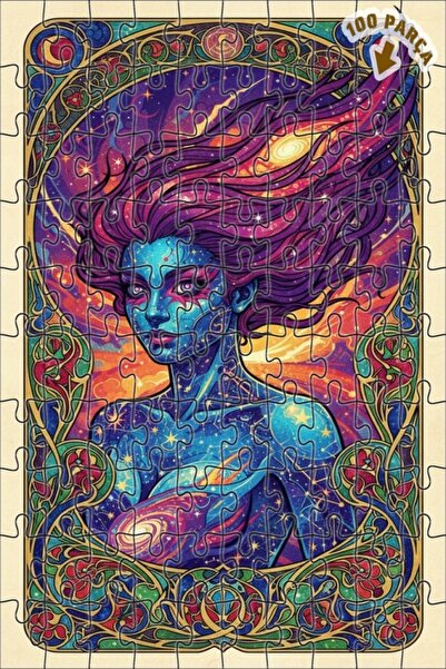 Teona Ahşap لغز فني للنساء بمظهر لوحة زيتية فلكية 100 قطعة 25×25