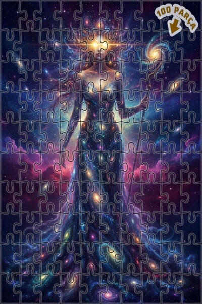 Teona Ahşap لوحة فنية بتصميم الإلهة الكونية بمظهر الزيت الملون، لغز خشبي بإطا...