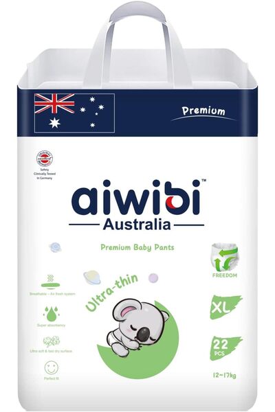 Aiwibi Ultra-Thin Premium Baby Pants Diaper – (X-Large, 22 Count)