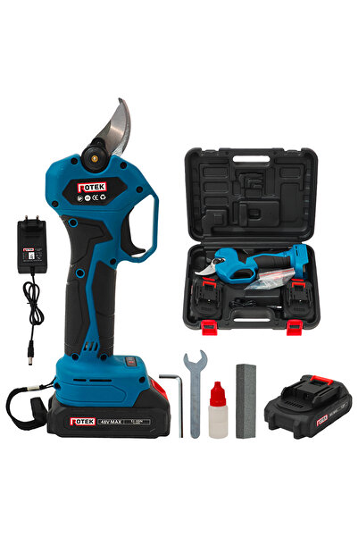 ROTEK Foarfece de grădină fără fir, 600 W, fără perii, 2 baterii de 48 V, 8 Ah