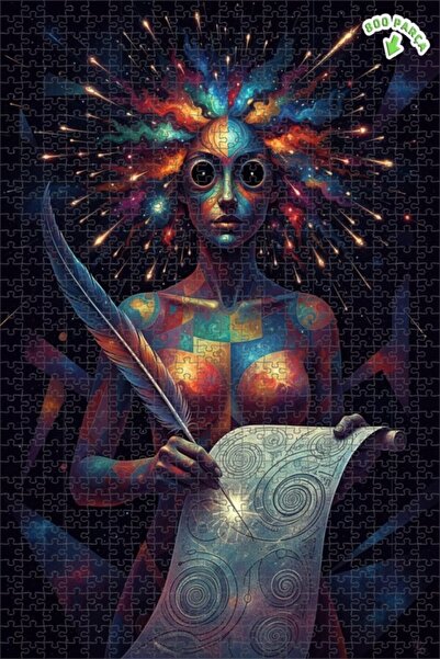 Teona Ahşap لغز خشبي فني بمظهر لوحة زيتية إبداعية كونية 800 قطعة 70×50