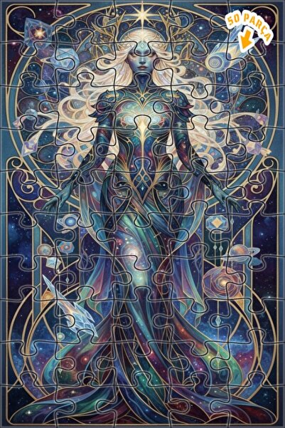 Teona Ahşap لغز خشبي بإطار مزدوج الطبقات بمظهر لوحة زيتية لملكة الكون 50 قطعة...