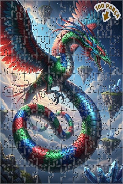 Teona Ahşap لوحة فنية حديثة بمظهر زيتية لتنين السماء، لغز خشبي بإطار مزدوج ال...