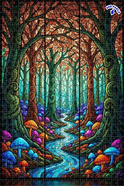 Teona Ahşap ألغاز خشبية ملونة على شكل فطر في غابة سحرية، إطار مزدوج الطبقات، ...