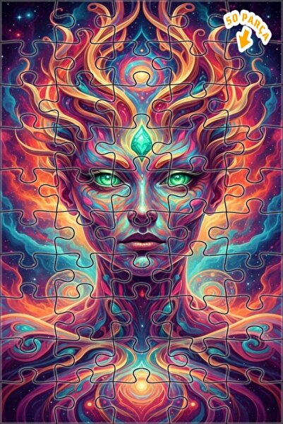 Teona Ahşap لغز خشبي بإطار مزدوج الطبقات بمظهر لوحة زيتية فلكية روائية 50 قطع...