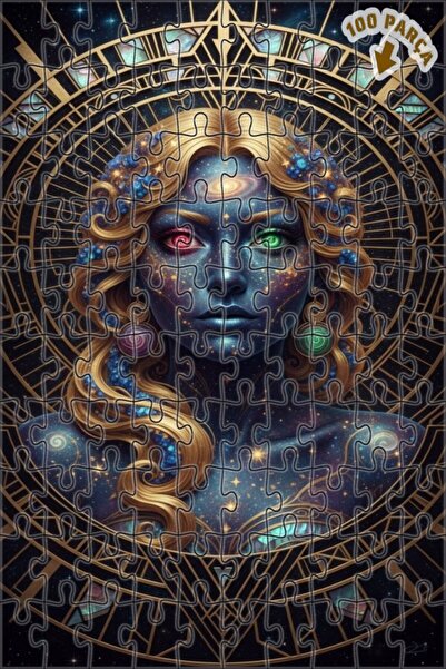 Teona Ahşap لغز خشبي بإطار مزدوج الطبقات من كوزميك بيوتي 100 قطعة 25x25