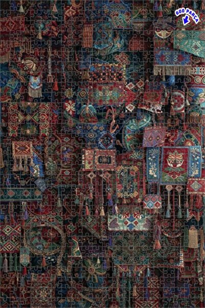 Teona Ahşap Osmanlı Desenli Lüks Çift Katlı Çerçeveli Ahşap Puzzle 600 PARÇA ...