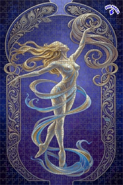 Teona Ahşap لوحة فنية بأسلوب الآرت نوفو تصور راقصة الباليه، لوحة زيتية مؤطرة ...