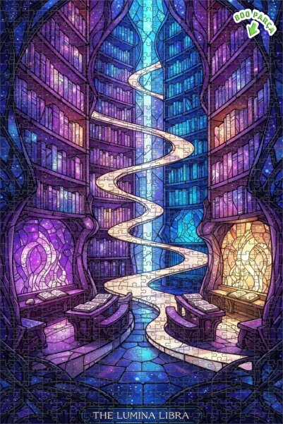 Teona Ahşap لغز خشبي مؤطر بطبقتين بتصميم فن الزجاج الملون للمكتبة الفلكية 800...