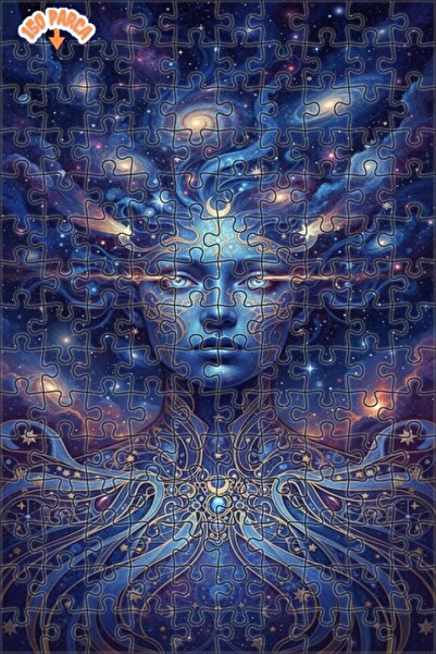 Teona Ahşap لغز خشبي بإطار مزدوج الطبقات بمظهر لوحة زيتية نسائية سماوية 150 ق...