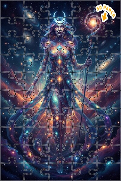 Teona Ahşap لغز خشبي بإطار مزدوج الطبقات بمظهر لوحة زيتية بنسيج نجمي كوني للن...