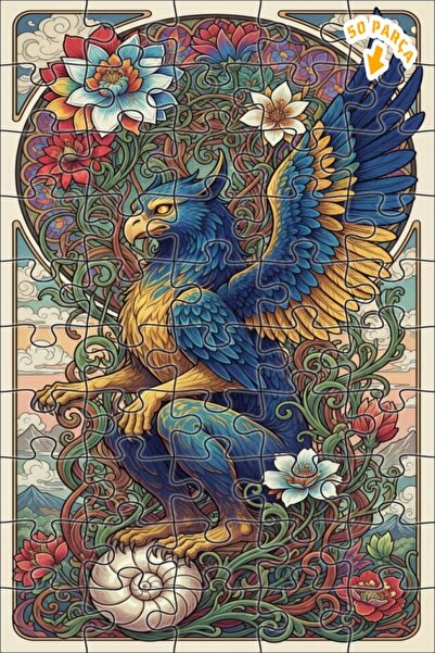 Teona Ahşap لغز خشبي مؤطر بطبقتين بتصميم فني يشبه اللوحات الزيتية لغريبة وغام...